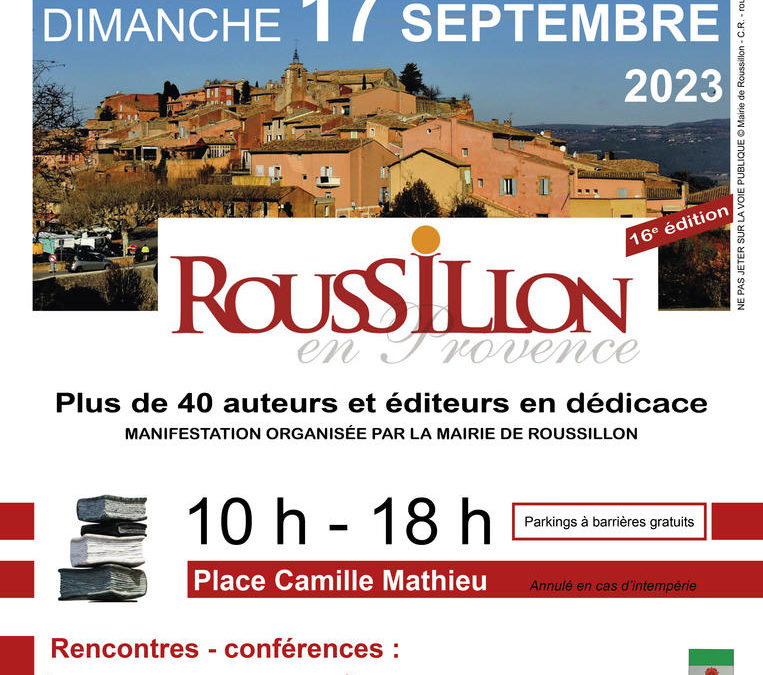 16em ÉDITION DU LIVRE EN FÊTE  ROUSSILLON EN PROVENCE