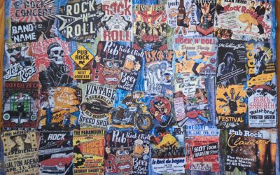 MES COLLAGES SUR TOILES SÉRIE ROCK&ROLL