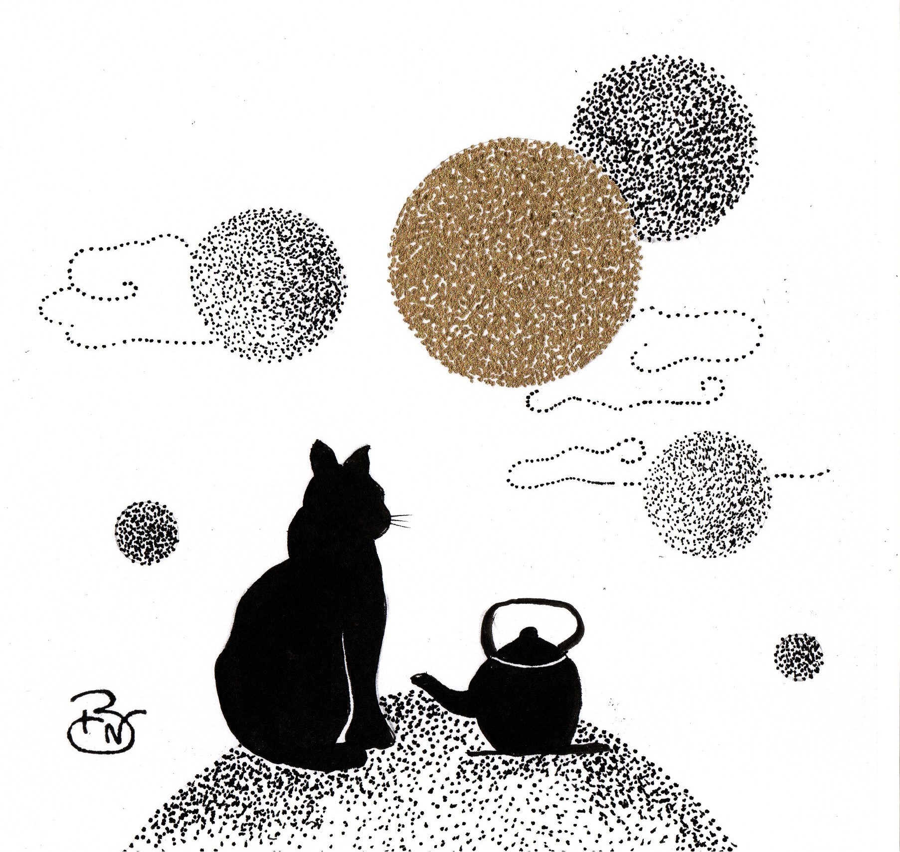 Petits chats et théière
